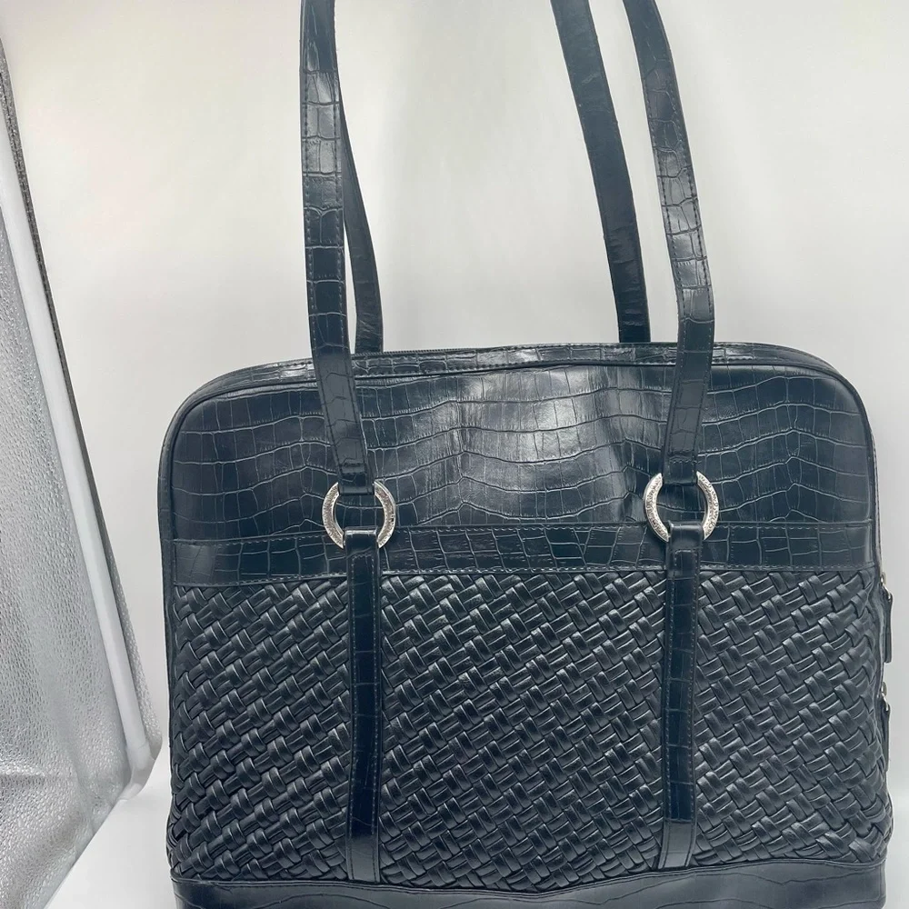Coldwater Creek Black Labtop Work Shoulder Bag - Picture 2 of 11